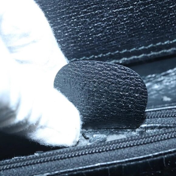 GUCCI Bamboo Hand Bag Leather Black Gold 002 - Picture 11 of 16